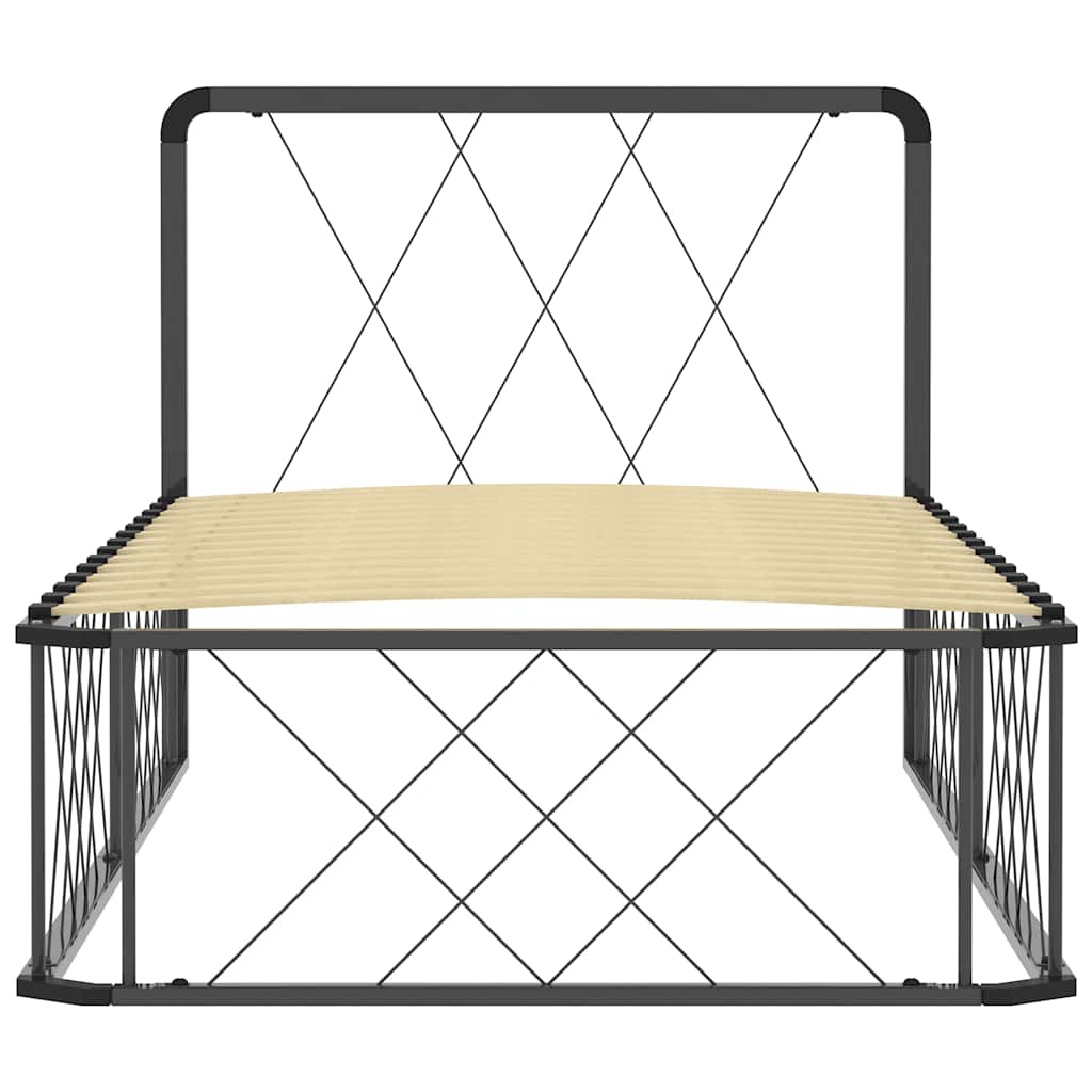 Πλαίσιο Κρεβατιού Γκρι 100 x 200 εκ. Μεταλλικό