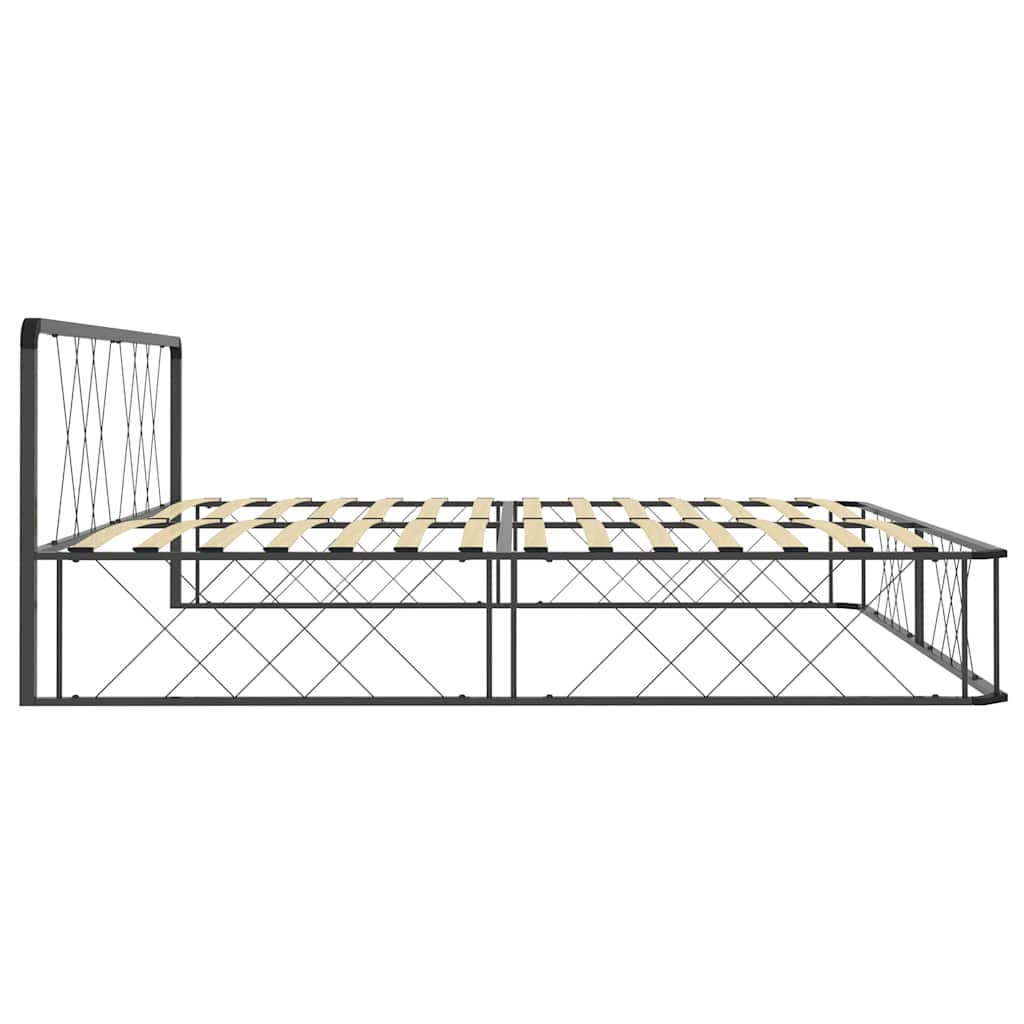 Πλαίσιο Κρεβατιού Γκρι 200 x 200 εκ. Μεταλλικό - Pakobazaar