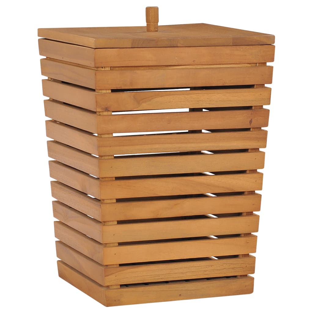 Καλάθι Απλύτων 30 x 30 x 45 εκ. από Μασίφ Ξύλο Teak - PAKOBAZAAR