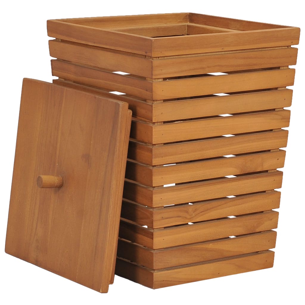 Καλάθι Απλύτων 30 x 30 x 45 εκ. από Μασίφ Ξύλο Teak - PAKOBAZAAR