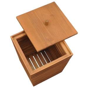 Καλάθι Απλύτων 30 x 30 x 45 εκ. από Μασίφ Ξύλο Teak - PAKOBAZAAR