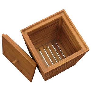 Καλάθι Απλύτων 30 x 30 x 45 εκ. από Μασίφ Ξύλο Teak - PAKOBAZAAR
