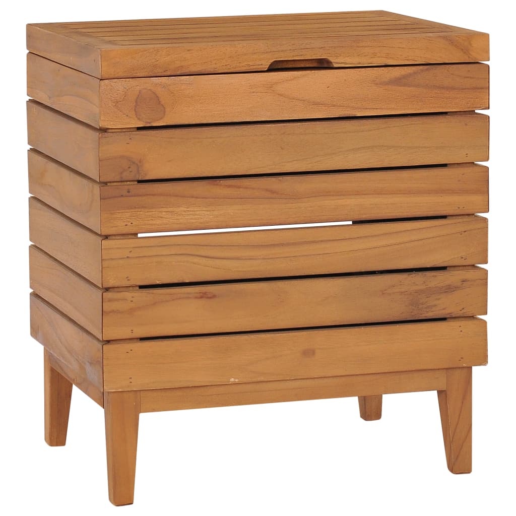 Καλάθι Απλύτων 40 x 30 x 45 εκ. από Μασίφ Ξύλο Teak - PAKOBAZAAR