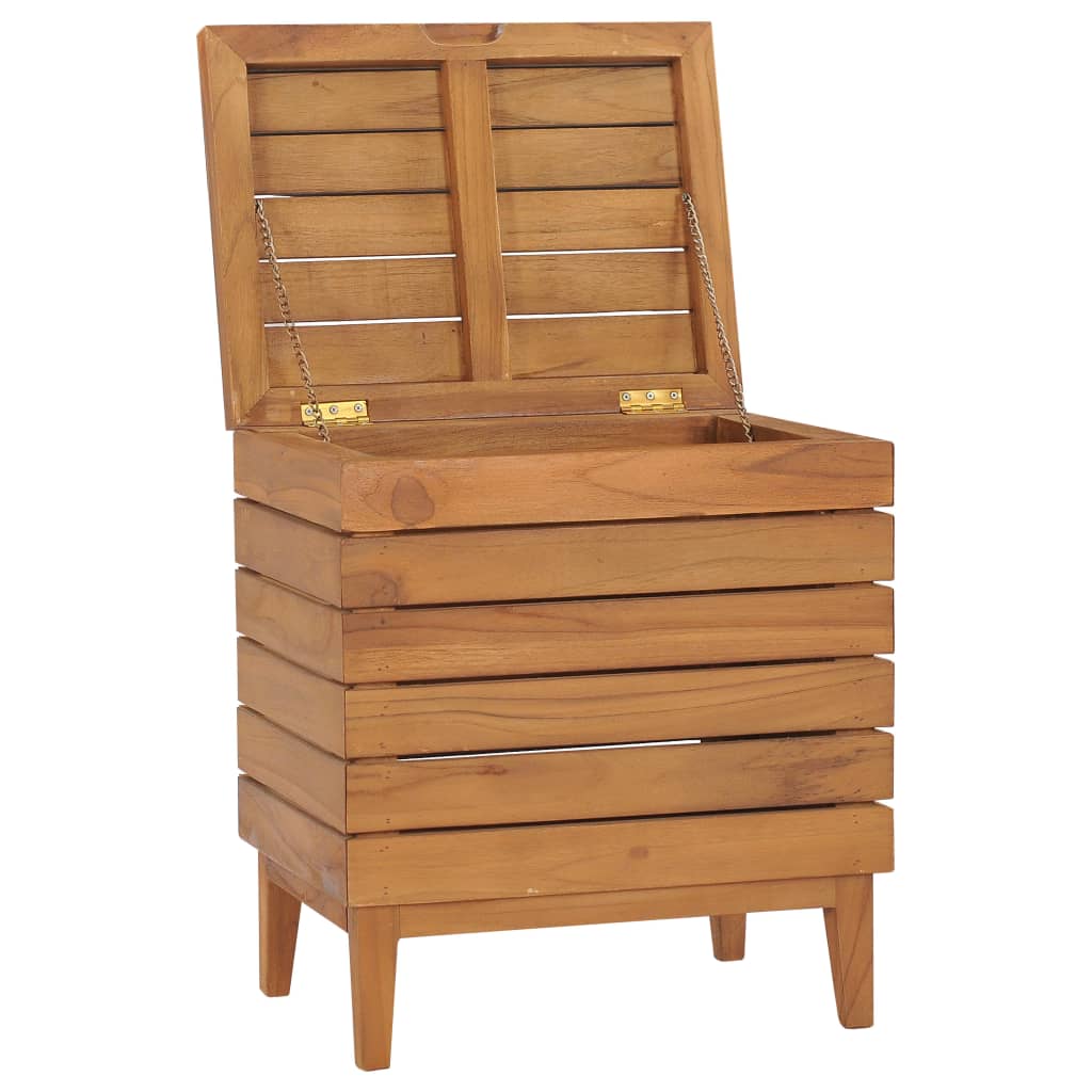 Καλάθι Απλύτων 40 x 30 x 45 εκ. από Μασίφ Ξύλο Teak - PAKOBAZAAR