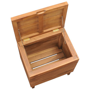 Καλάθι Απλύτων 40 x 30 x 45 εκ. από Μασίφ Ξύλο Teak - PAKOBAZAAR