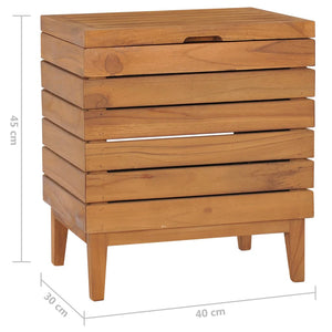 Καλάθι Απλύτων 40 x 30 x 45 εκ. από Μασίφ Ξύλο Teak - PAKOBAZAAR