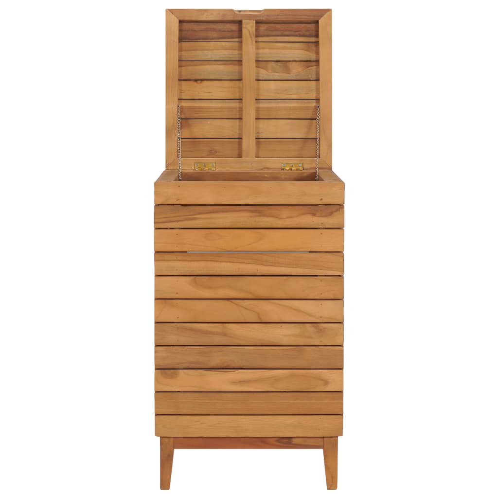 Καλάθι Απλύτων 40 x 40 x 70 εκ. από Μασίφ Ξύλο Teak - PAKOBAZAAR