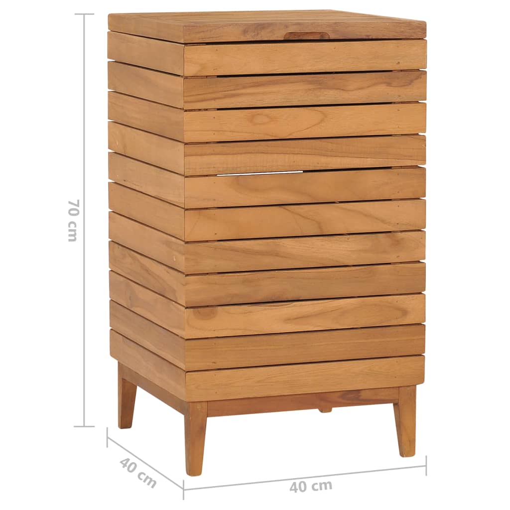 Καλάθι Απλύτων 40 x 40 x 70 εκ. από Μασίφ Ξύλο Teak - PAKOBAZAAR