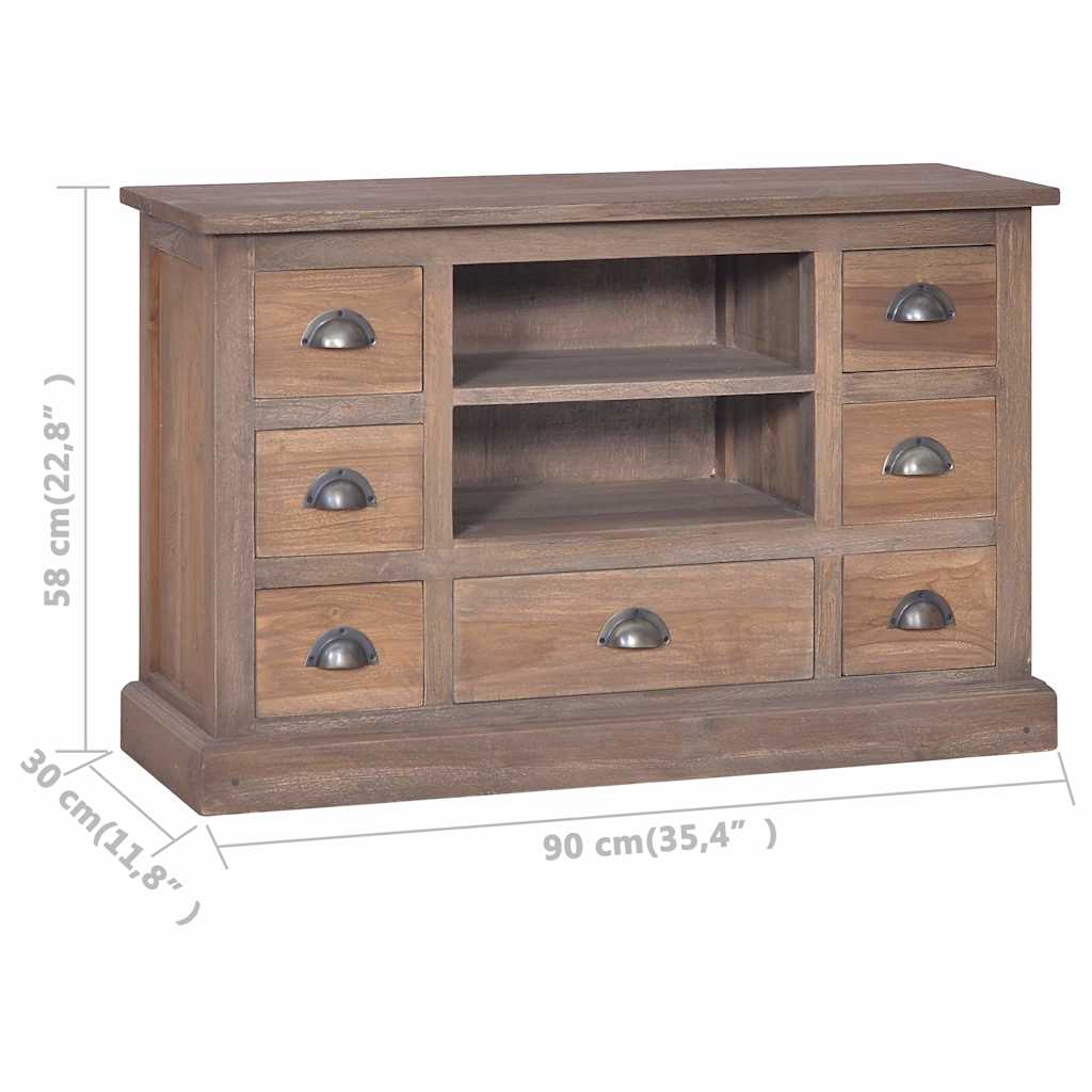 Μπουφές 90 x 30 x 58 εκ. από Μασίφ Ξύλο Teak