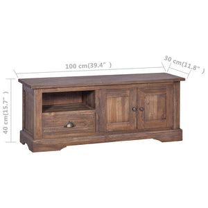 Έπιπλο Τηλεόρασης 100 x 30 x 40 εκ. από Μασίφ Ξύλο Teak - Pakobazaar