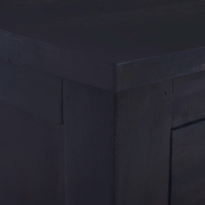 Έπιπλο Τηλεόρασης Ανοιχτό Καφέ Μαύρο 100x30x45 εκ. Μασίφ Μαόνι