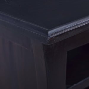 Έπιπλο Τηλεόρασης Ανοιχτό Καφέ Μαύρο 100x30x45 εκ. Μασίφ Μαόνι