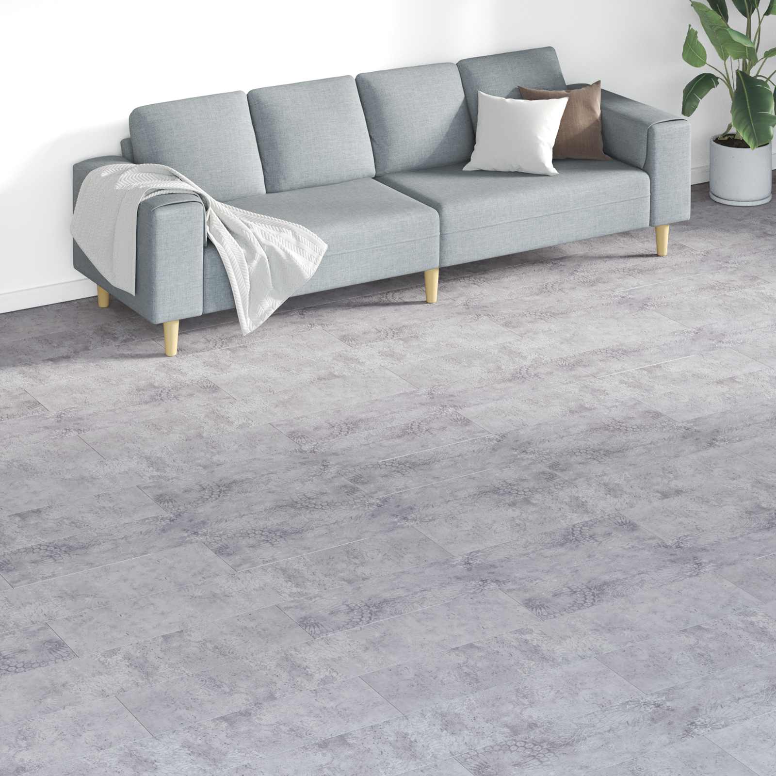 Πλάκες Δαπέδου 18 pcs Γκρι 5,26 τ.μ. PVC - Pakobazaar