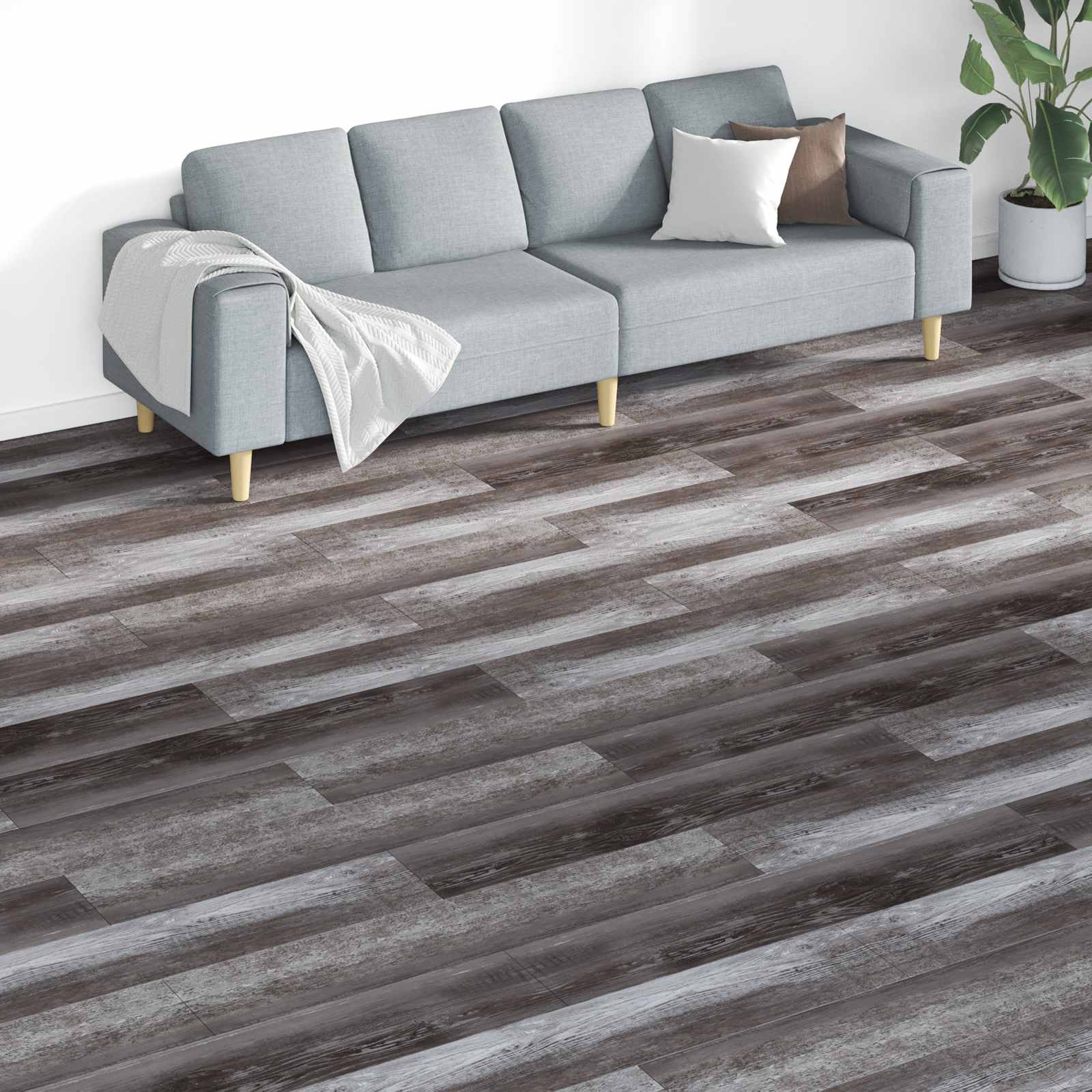 Πλάκες Δαπέδου 18 pcs Καφέ 5,26 τ.μ. PVC - Pakobazaar