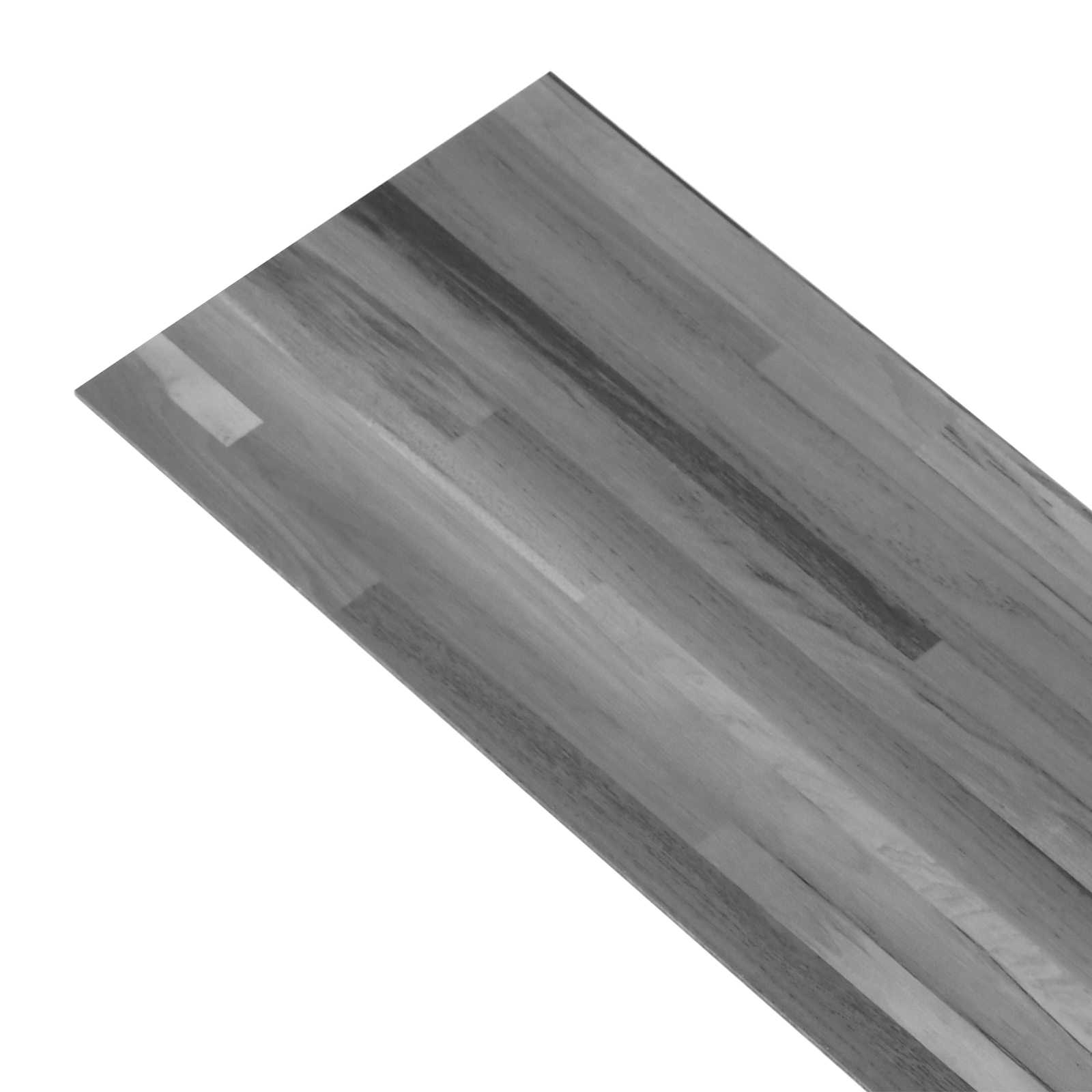 Αυτοκόλλητη Πλάκα Δαπέδου 32 pcs Γκρι Ριγέ 4,46 τ.μ. PVC - Pakobazaar