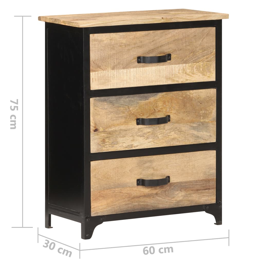 Συρταριέρα 60 x 30 x 75 εκ. από Μασίφ Ξύλο Μάνγκο