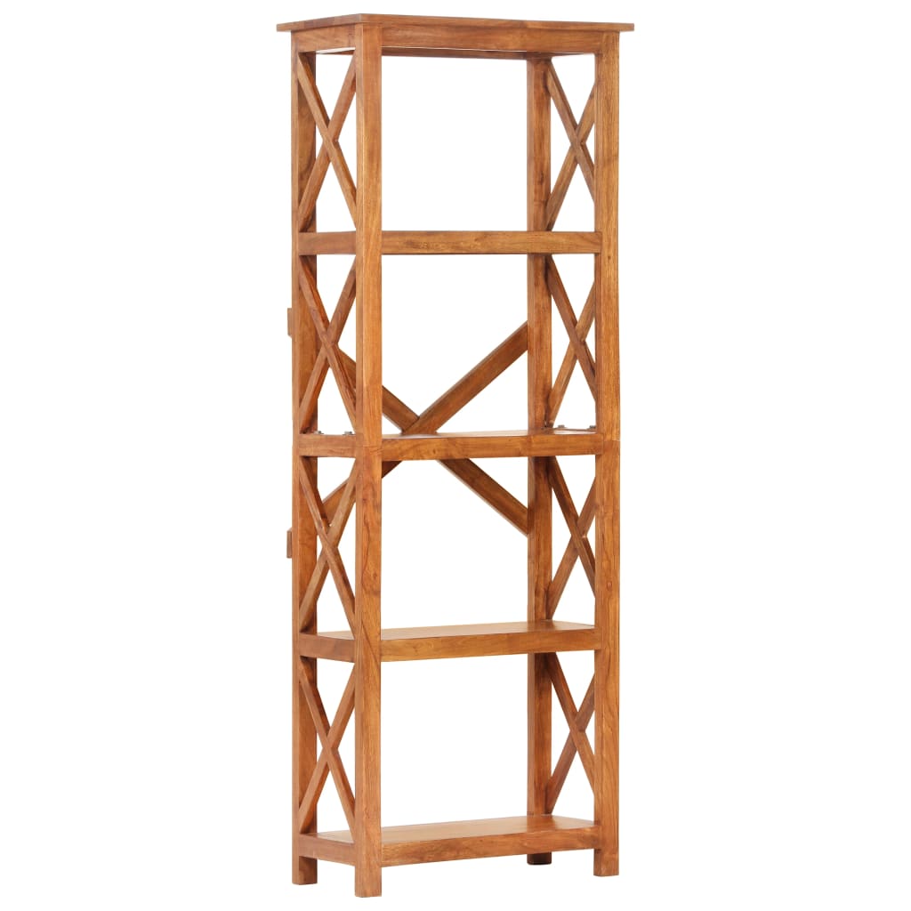 Βιβλιοθήκη 60x30x160 εκ. Μασίφ Ξύλο Ακακίας με Μελί Φινίρισμα - PAKOBAZAAR