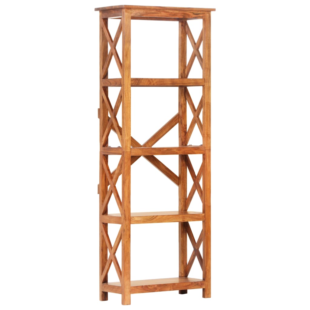 Βιβλιοθήκη 60x30x160 εκ. Μασίφ Ξύλο Ακακίας με Μελί Φινίρισμα - PAKOBAZAAR