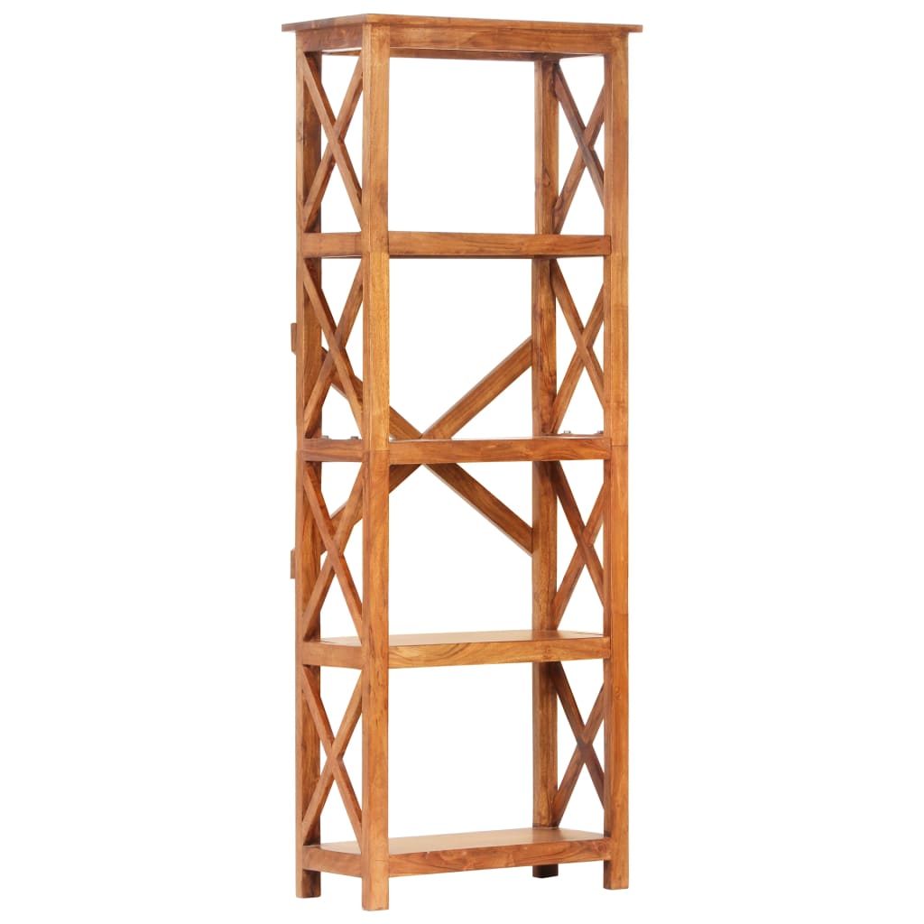 Βιβλιοθήκη 60x30x160 εκ. Μασίφ Ξύλο Ακακίας με Μελί Φινίρισμα - PAKOBAZAAR