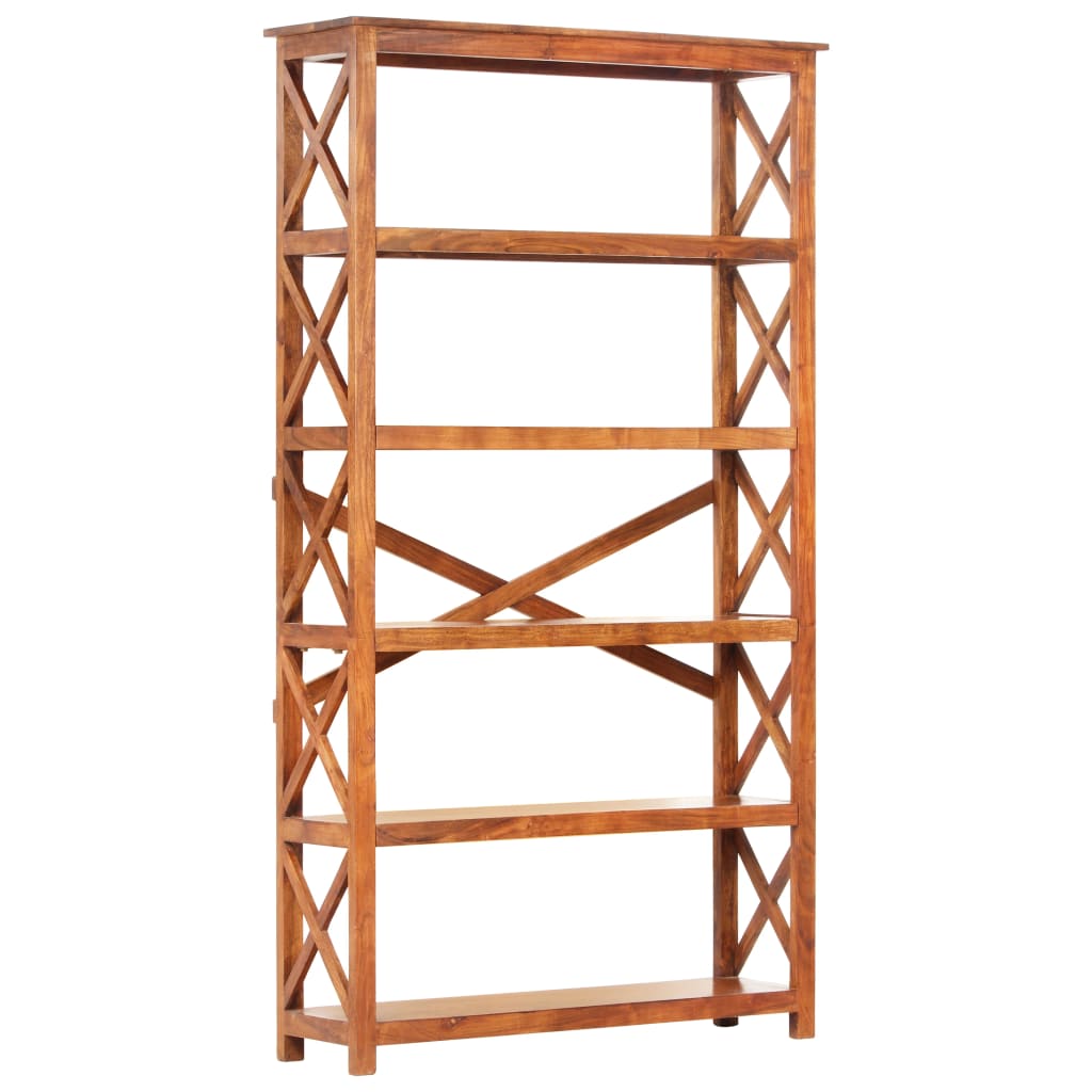 Βιβλιοθήκη 100x30x180 εκ. Μασίφ Ξύλο Ακακίας με Μελί Φινίρισμα - PAKOBAZAAR
