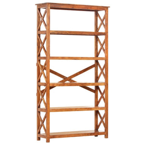Βιβλιοθήκη 100x30x180 εκ. Μασίφ Ξύλο Ακακίας με Μελί Φινίρισμα - PAKOBAZAAR