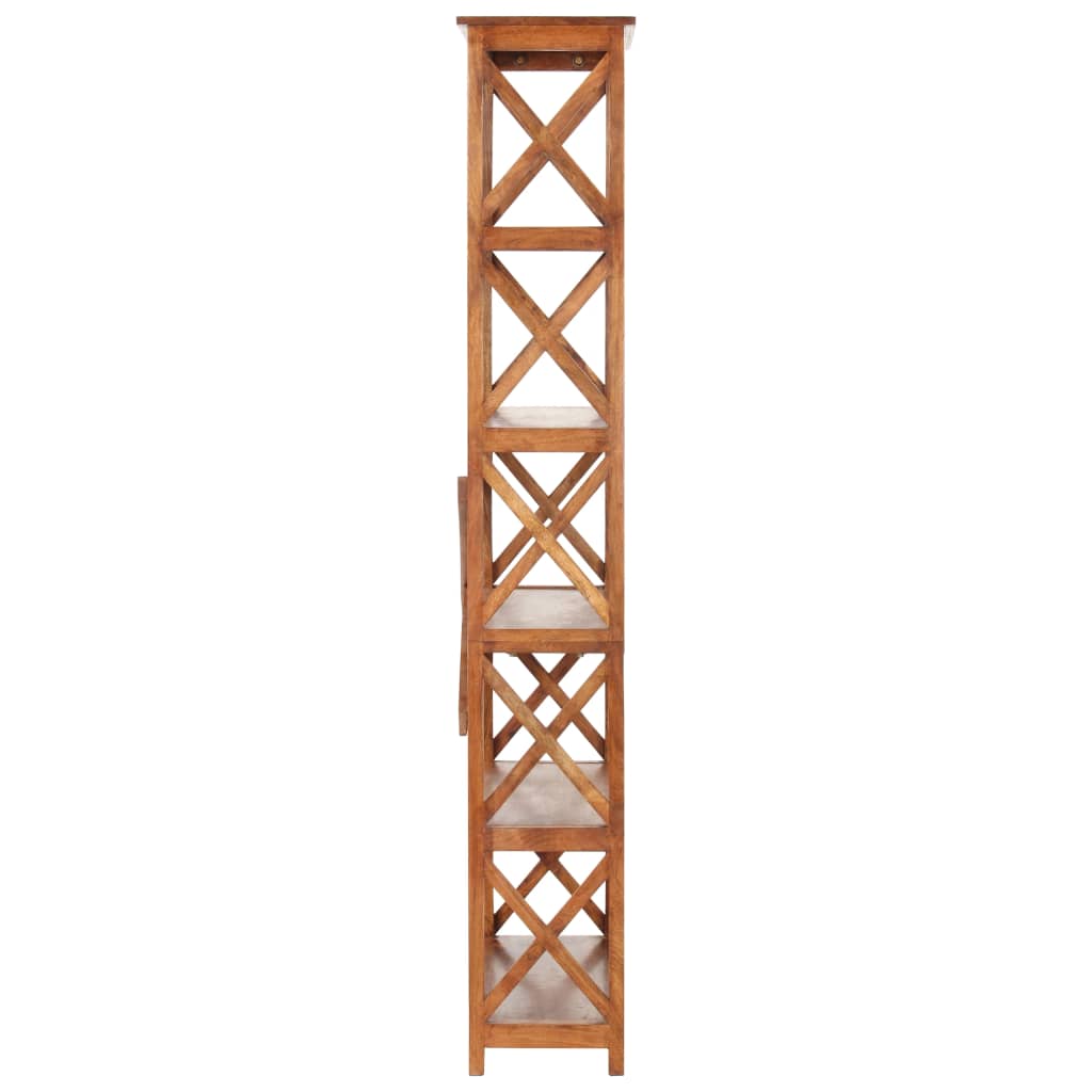 Βιβλιοθήκη 100x30x180 εκ. Μασίφ Ξύλο Ακακίας με Μελί Φινίρισμα - PAKOBAZAAR