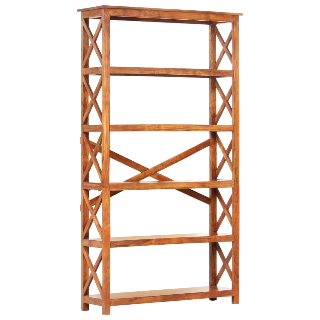 Βιβλιοθήκη 100x30x180 εκ. Μασίφ Ξύλο Ακακίας με Μελί Φινίρισμα - PAKOBAZAAR