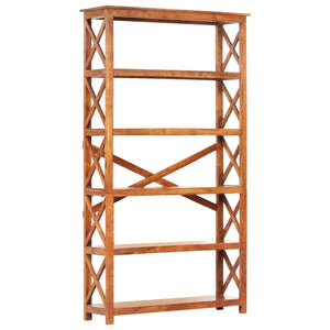 Βιβλιοθήκη 100x30x180 εκ. Μασίφ Ξύλο Ακακίας με Μελί Φινίρισμα - PAKOBAZAAR