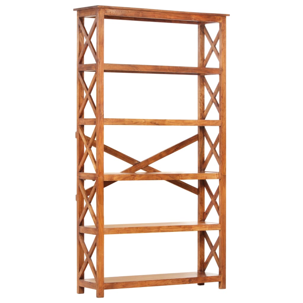 Βιβλιοθήκη 100x30x180 εκ. Μασίφ Ξύλο Ακακίας με Μελί Φινίρισμα - PAKOBAZAAR
