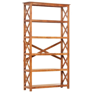 Βιβλιοθήκη 100x30x180 εκ. Μασίφ Ξύλο Ακακίας με Μελί Φινίρισμα - PAKOBAZAAR