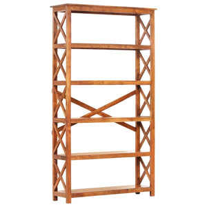 Βιβλιοθήκη 100x30x180 εκ. Μασίφ Ξύλο Ακακίας με Μελί Φινίρισμα - PAKOBAZAAR