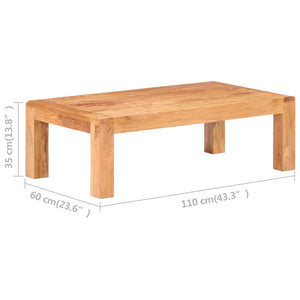 Τραπεζάκι Σαλονιού 110x60x35εκ Μασίφ Ακακία Μελί Φινίρισμα - PAKOBAZAAR