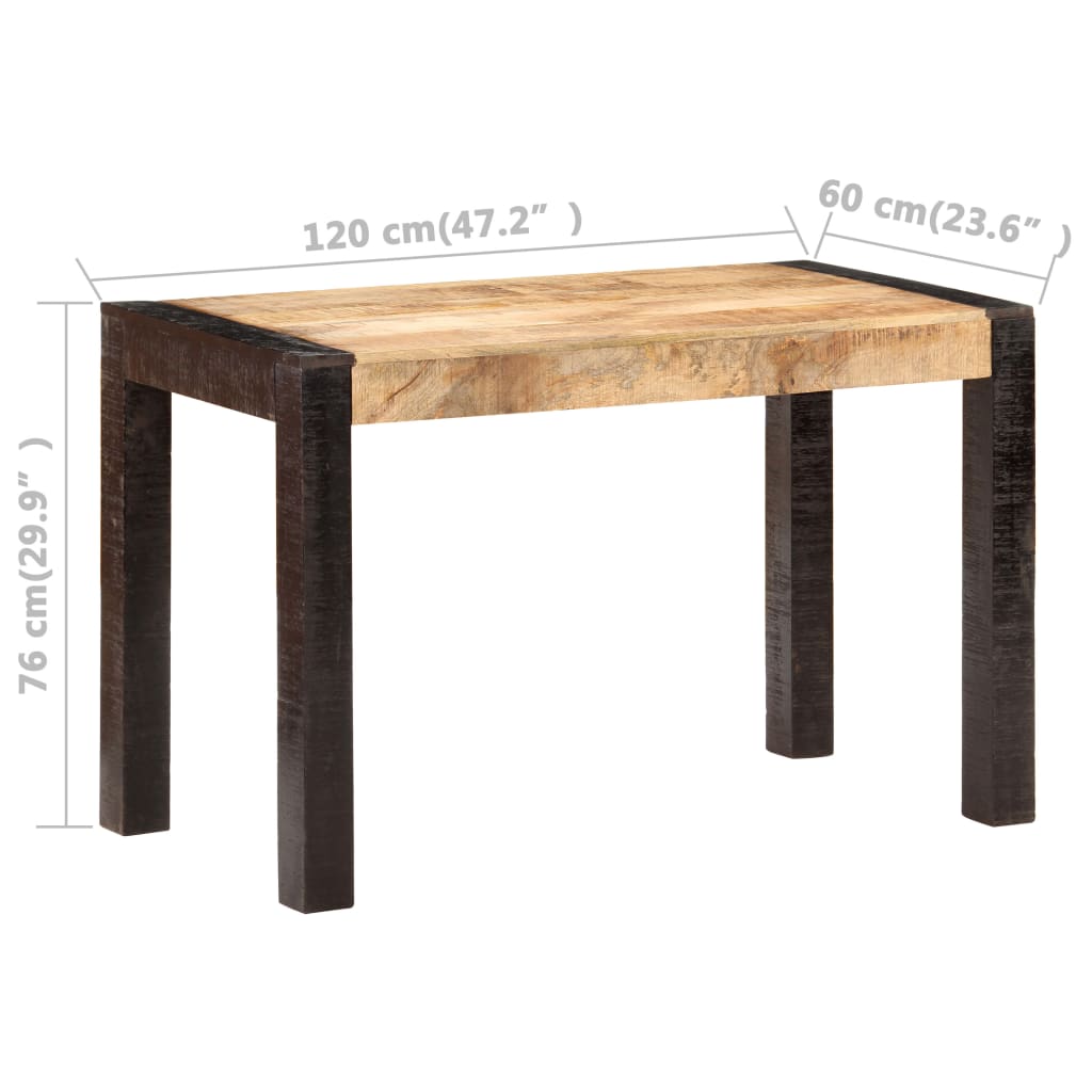 Τραπεζαρία 120 x 60 x 76 εκ. από Μασίφ Ακατέργαστο Ξύλο Μάνγκο