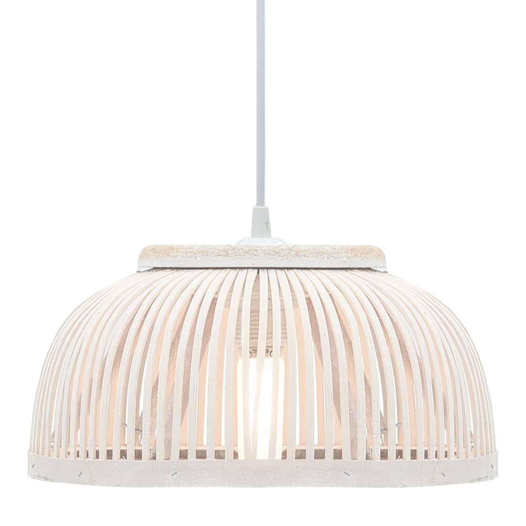 Φωτιστικό Κρεμαστό Ημικυκλικό 34x14,5 εκ. Μπαμπού 40 W E27 - Pakobazaar