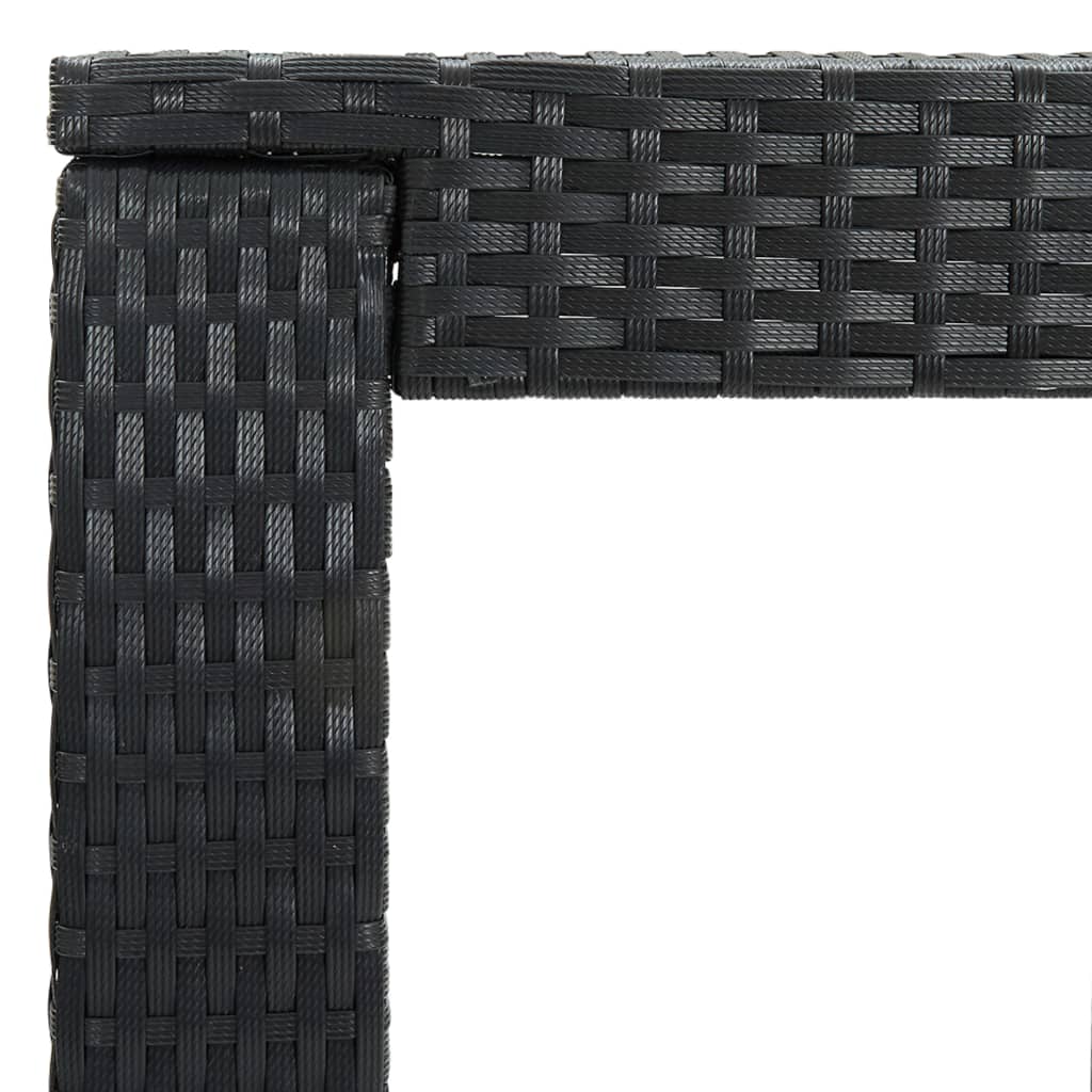 Τραπέζι Μπαρ Κήπου Μαύρο 60,5x60,5x110,5 εκ. Συνθετικό Ρατάν