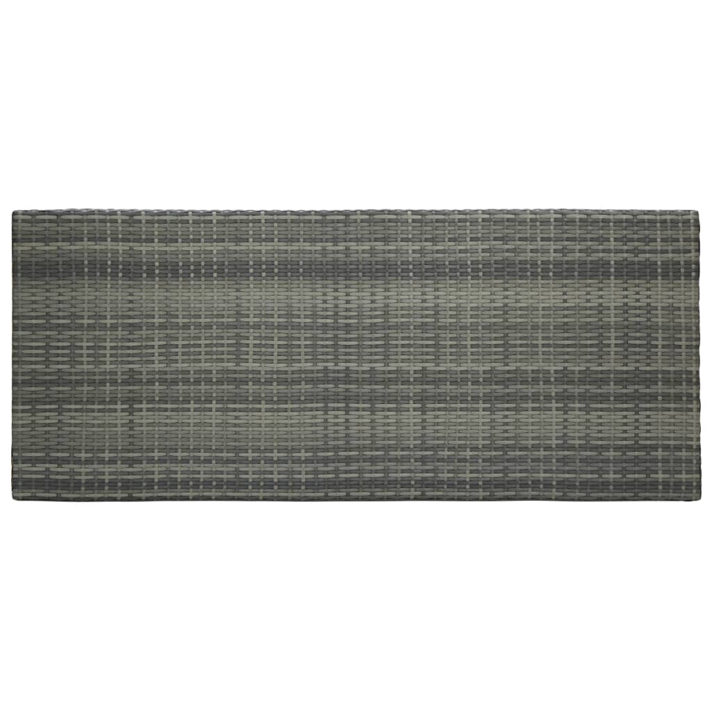 Τραπέζι Μπαρ Κήπου Γκρι 140,5x60,5x110,5 εκ. Συνθετικό Ρατάν