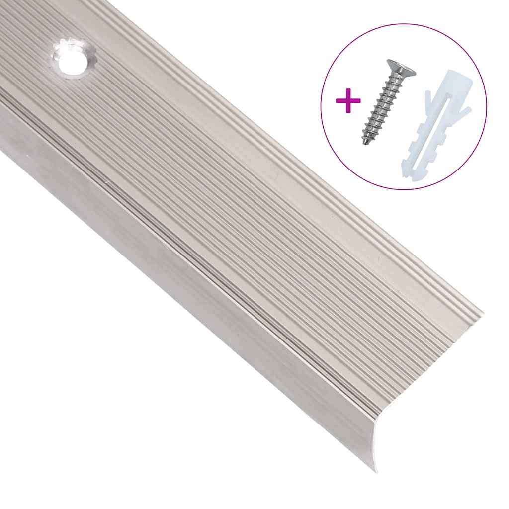 Προφίλ Σκαλοπατιών Σχήμα Γ 15 τεμ. Champagne 90 εκ. Αλουμινίου - Pakobazaar