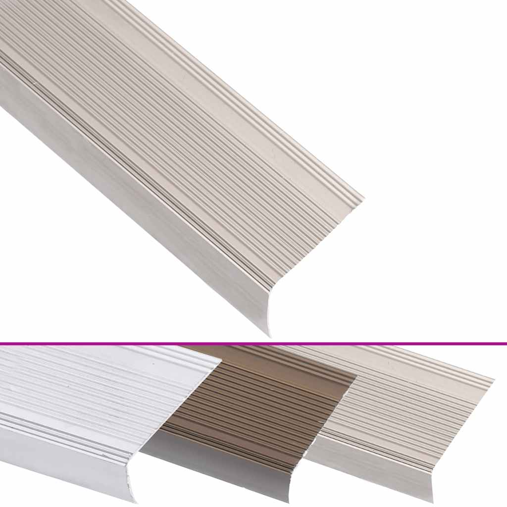 Προφίλ Σκαλοπατιών Σχήμα Γ 15 τεμ. Champagne 90 εκ. Αλουμινίου - PAKOBAZAAR