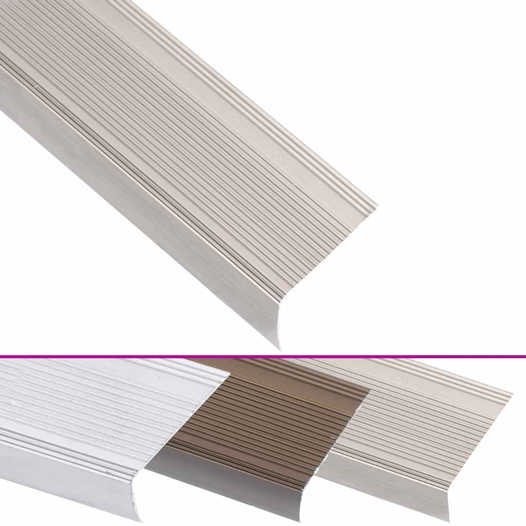 Προφίλ Σκαλοπατιών Σχήμα Γ 5 τεμ. Champagne 100 εκ. Αλουμινίου - Pakobazaar