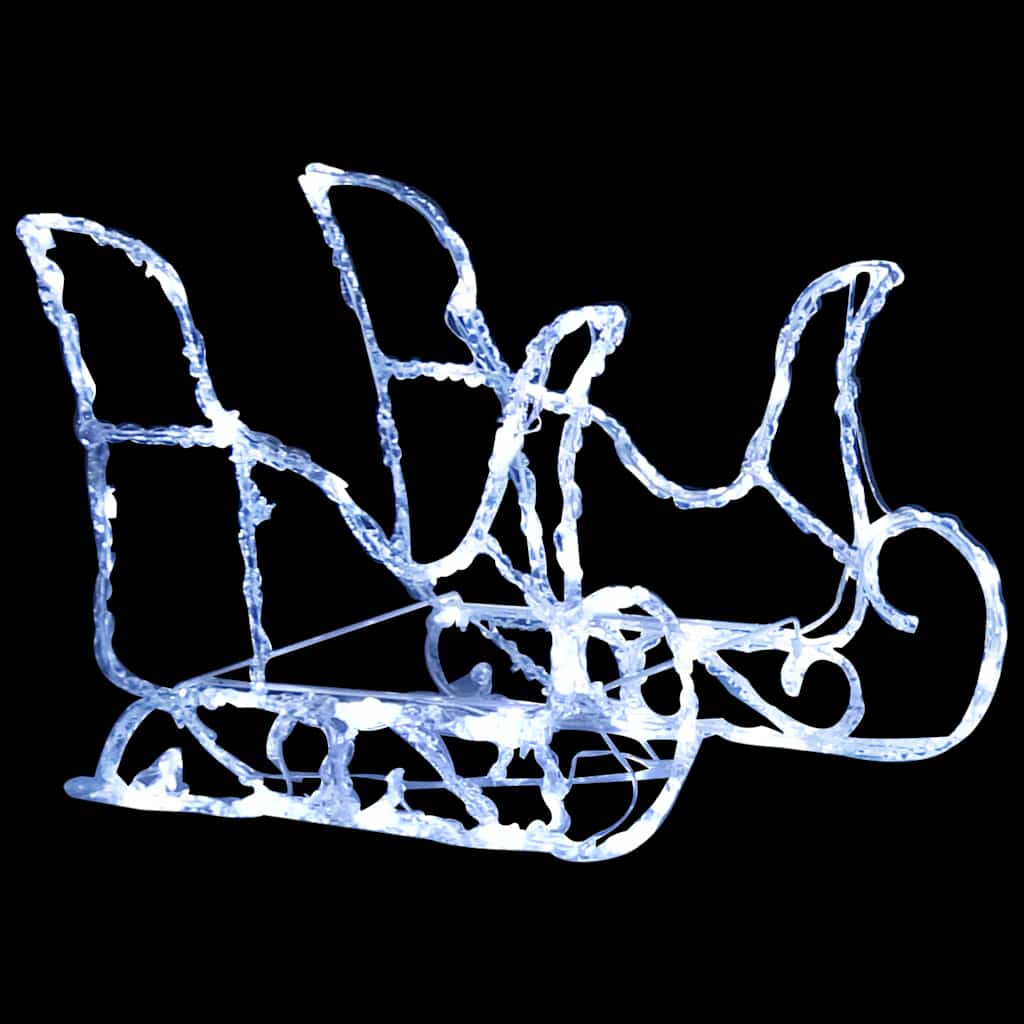 Τάρανδοι Χριστουγεννιάτικοι με Έλκηθρο 280x28x55 εκ. Ακρυλικό - PAKOBAZAAR