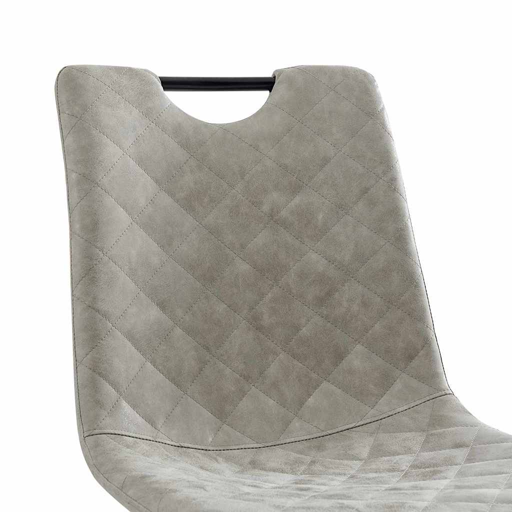 Σετ Τραπεζαρίας 5 τεμ. Ανοιχτό Γκρι από Συνθετικό Δέρμα