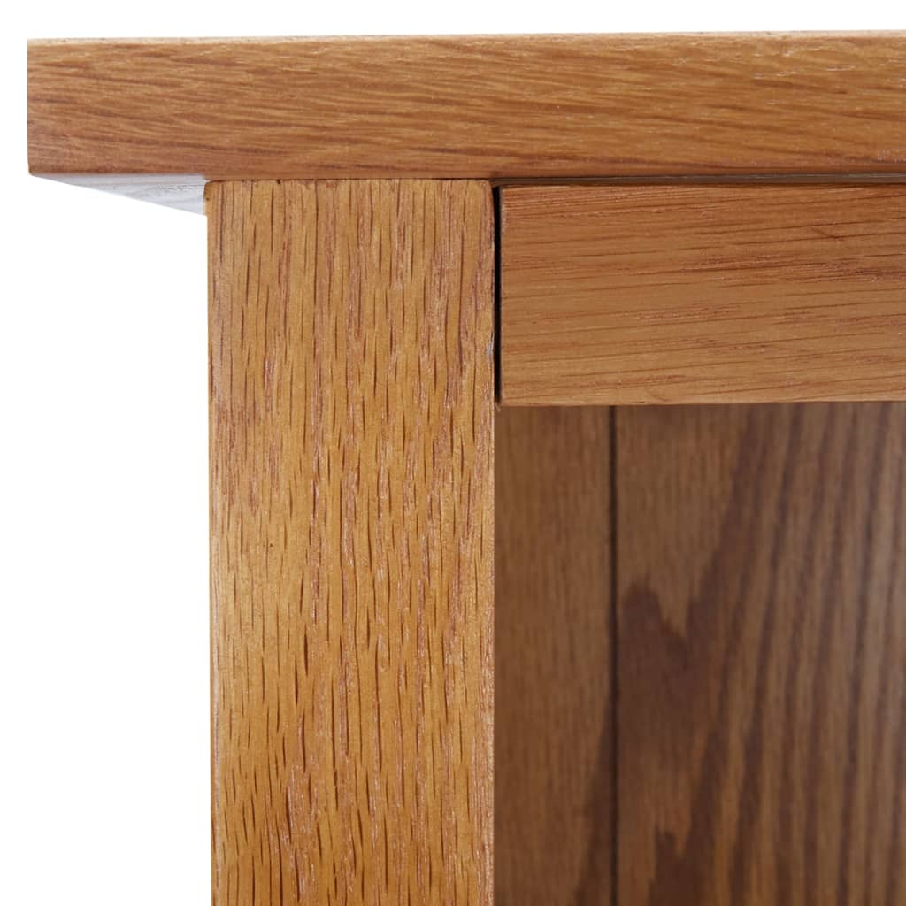 Βιβλιοθήκη με 2 Πόρτες 90 x 30 x 200 εκ. Μασίφ Ξύλο Δρυός - Pakobazaar
