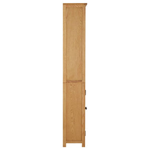 Βιβλιοθήκη με 2 Πόρτες 70 x 30 x 180 εκ. Μασίφ Ξύλο Δρυός