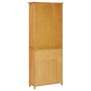 Βιβλιοθήκη με 2 Πόρτες 70 x 30 x 180 εκ. Μασίφ Ξύλο Δρυός