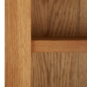Βιβλιοθήκη με 2 Πόρτες 70 x 30 x 180 εκ. Μασίφ Ξύλο Δρυός