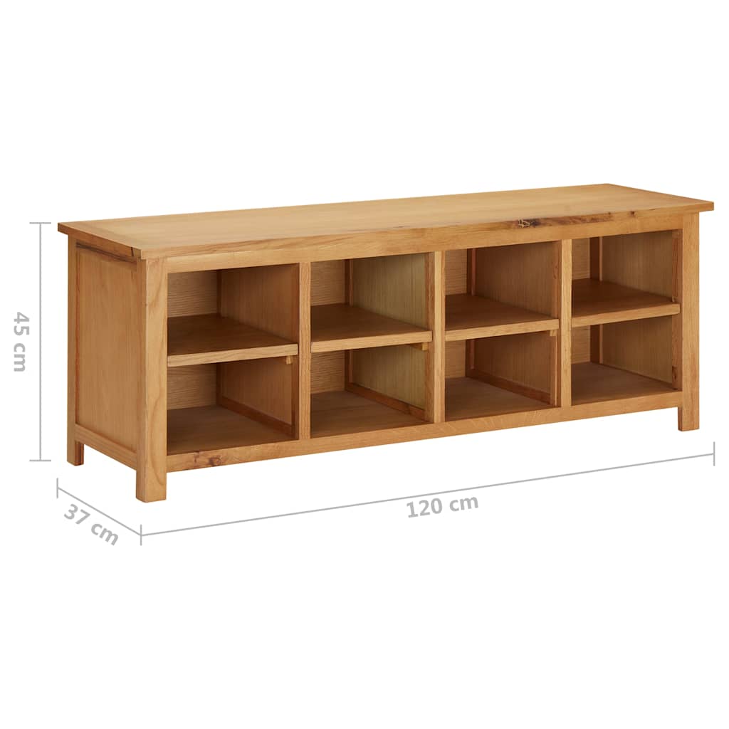 Παπουτσοθήκη 120 x 37 x 45 εκ. από Μασίφ Ξύλο Δρυός