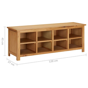 Παπουτσοθήκη 120 x 37 x 45 εκ. από Μασίφ Ξύλο Δρυός