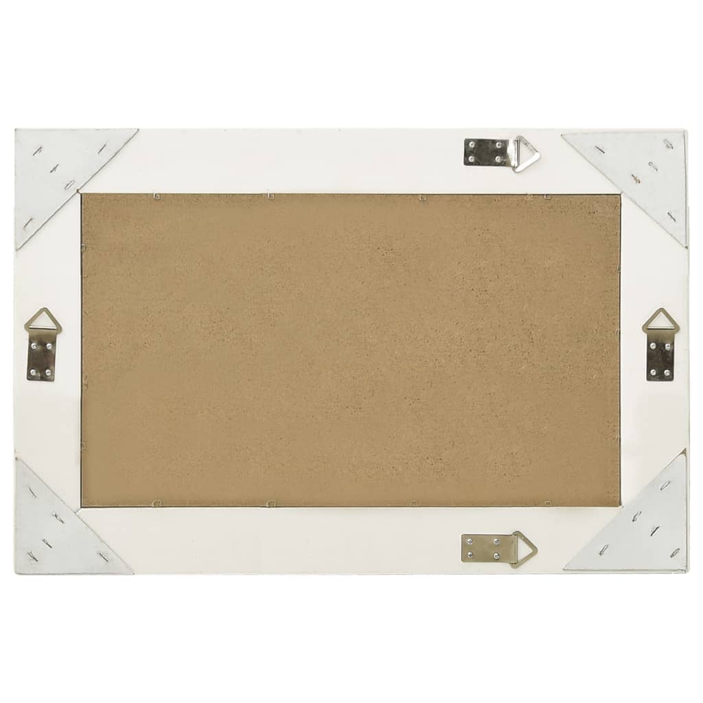 Καθρέφτης Τοίχου με Μπαρόκ Στιλ Λευκός 60 x 40 εκ.