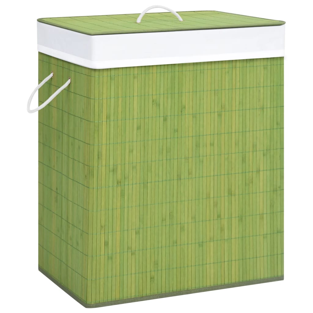 Καλάθι Άπλυτων με 1 Τμήμα Πράσινο 83 Λίτρα από Μπαμπού