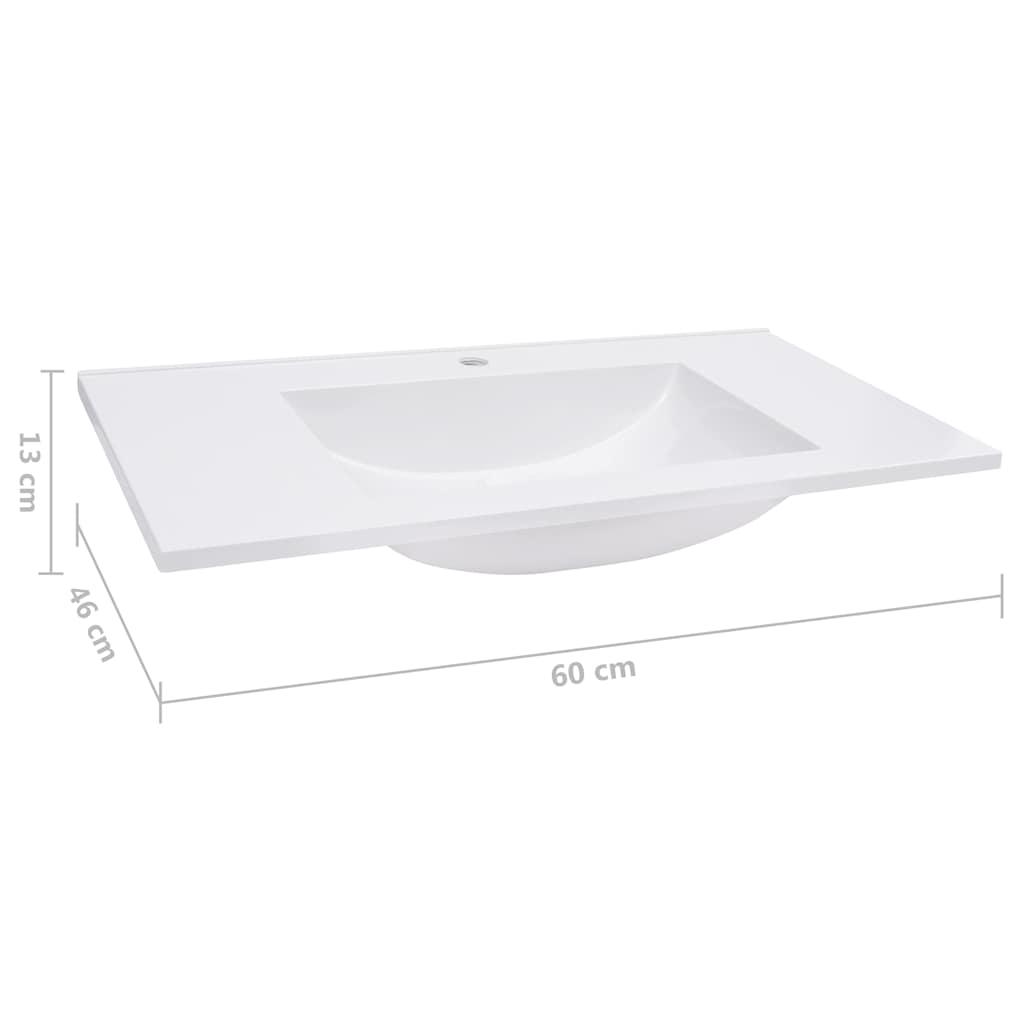 Νιπτήρας Ένθετος Λευκός 600 x 460 x 130 χιλ. από SMC